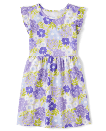 Girls Floral Flutter Dress