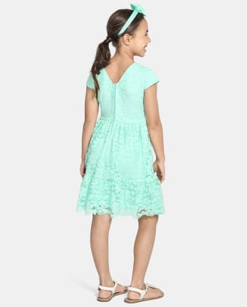 Girls Mommy And Me Lace Ruffle Dress