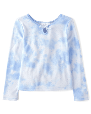 Top de pointelle con efecto tie-dye para niñas