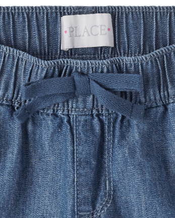 Shortssin cordones de cambray para niña