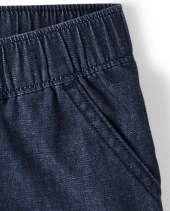 Girls Chambray Pull On Shorts
