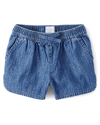 Shorts sin cierres ajustados de cambray para niñas