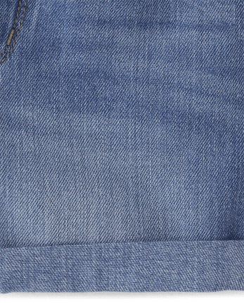 Shorts cortos de mezclilla con cintura estilo paperbag relajados para niñas
