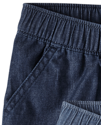 Girls Chambray Pull On Shorts 3-Pack