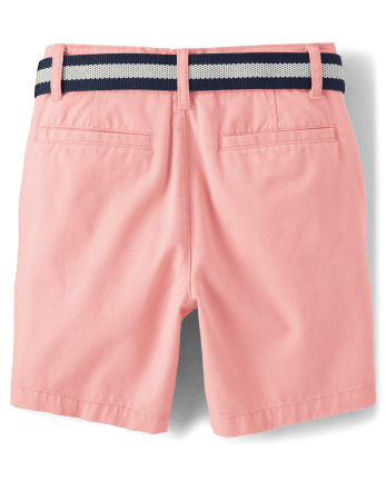 Boys Belted Chino Shorts