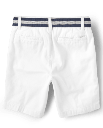 Boys Belted Chino Shorts