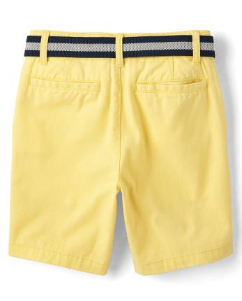 Calvin Klein garment dye belted chino shorts in vapour grey
