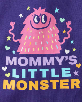 Baby And Toddler Girls Monster Snug Fit Cotton Pajamas