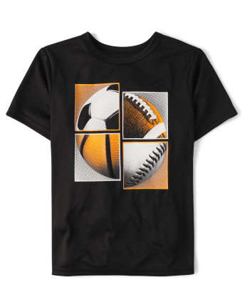 Boys Mix And Match Short Sleeve Graphic Performance Top | The Children ...