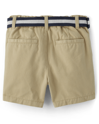 Baby And Toddler Boys Belted Chino Shorts