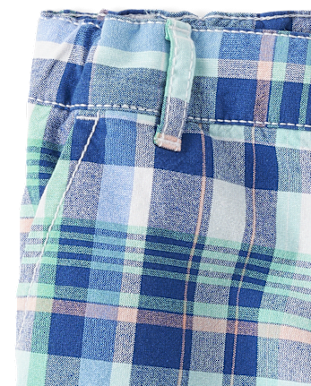 Shorts chino à carreaux pour bébés et petits garçons