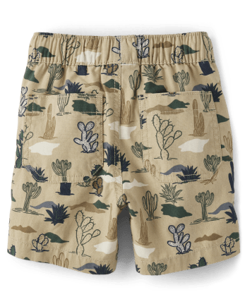 Shorts deportivos sin cierres con estampado para bebés y niños pequeños
