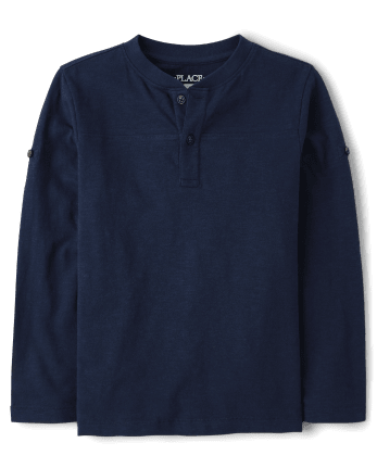 Boys Long Sleeve Henley Top | The Children's Place - TIDAL