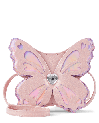 Girls Glitter Butterfly Crossbody Bag