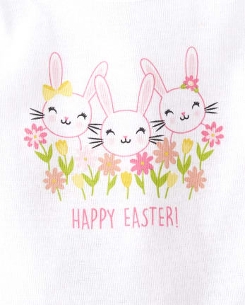 Conjunto de ropa de juego de 3 piezas para bebé niña Bunny