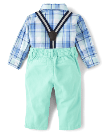 Baby Boys Dad And Me Plaid Poplin 2-Piece Outfit Set