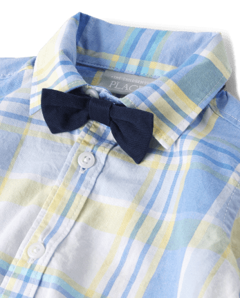 Baby Boys Dad And Me Plaid Poplin 2-Piece Outfit Set