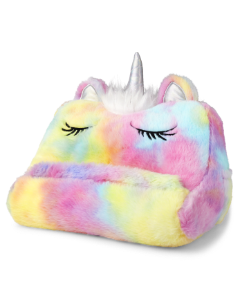 Girls Rainbow Tie Dye Tablet Pillow