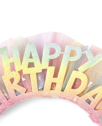 Bandeau arc-en-ciel joyeux anniversaire pour filles