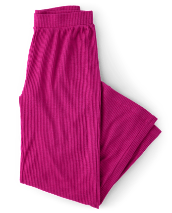 Womens Ribbed Ankle Pajama Pants