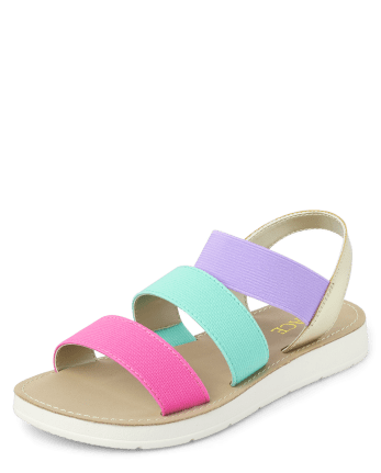 Girls Colorblock Elastic Sandals MULTI CLR The Children s Place