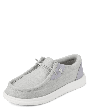 Boys Slip On Canvas Deck Shoes | The Children's Place - GREY