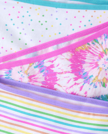 Girls Tie Dye Girl Short Underwear 7-Pack