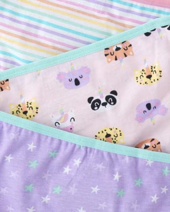 Toddler Girls Animal Underwear 10-Pack
