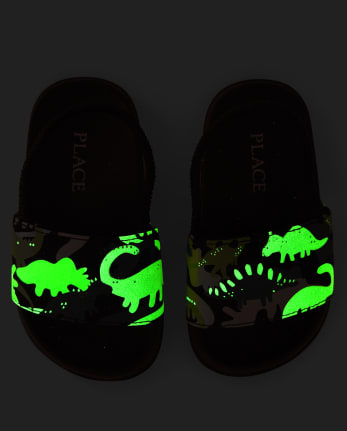 Toddler Boys Glow Dino Slides
