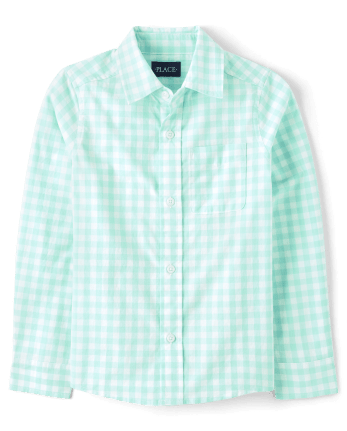 Green and white 2025 button up shirt