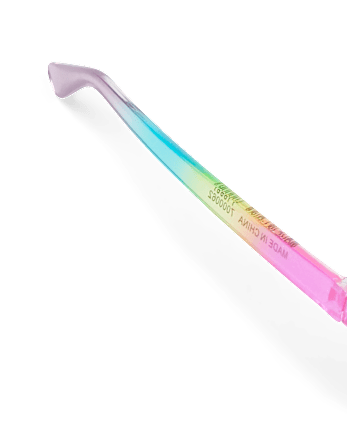 Toddler Girls Rainbow Tie Dye Aviator Sunglasses