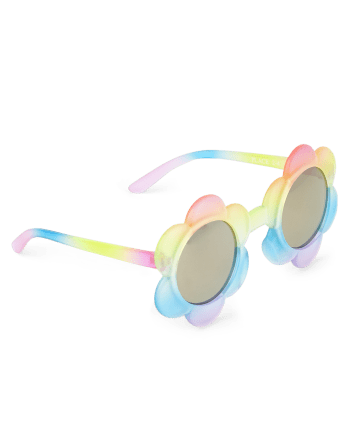 Gafas de sol de margaritas arcoíris para niñas pequeñas