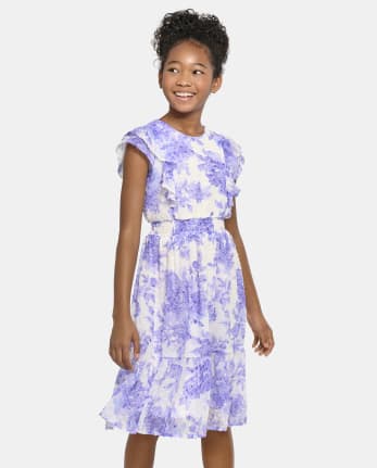 Dolce & Gabbana Dress With Floral Motif in Purple | Lyst