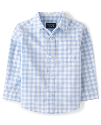 Baby And Toddler Boys Dad And Me Gingham Poplin Button Up Shirt