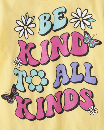 Niña Kind Camisetas estampadas 4-Pack