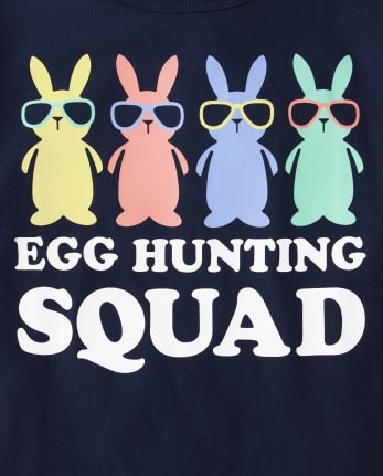 Boys Matching Family Egg Hunting Squad Graphic Tee