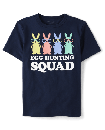 Boys Matching Family Egg Hunting Squad Graphic Tee