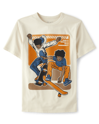 Boys Short Sleeve Black History Skateboard Graphic Tee