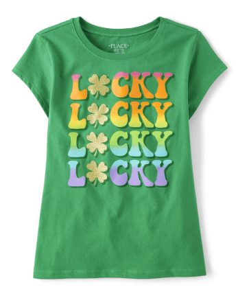 Girls Lucky Graphic Tee