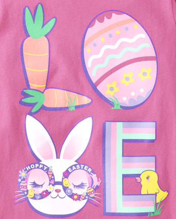 Girls Easter Love Graphic Tee