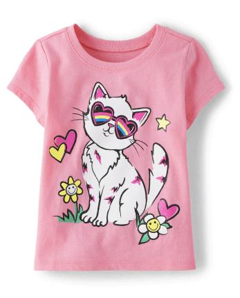 Camisetas Infantis The Children's Place - Pack 2 Estampas Meninas