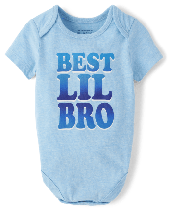 Baby Boys Short Sleeve Best Lil Bro Graphic Bodysuit
