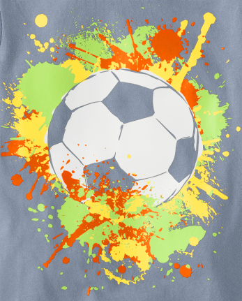 Camiseta con gráfico de fútbol para bebés y niños pequeños