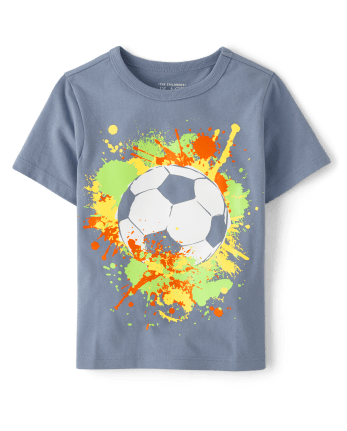 Camiseta con gráfico de fútbol para bebés y niños pequeños
