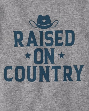 Camiseta con estampado country para bebés y niños pequeños