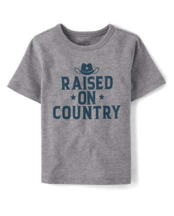 Camiseta con estampado country para bebés y niños pequeños