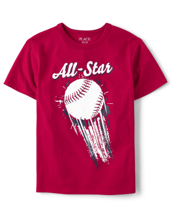 Boys Short Sleeve Baseball Graphic Tee | The Children's Place - CLASSICRED