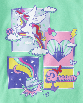 Girls Unicorn Dream Graphic Tee