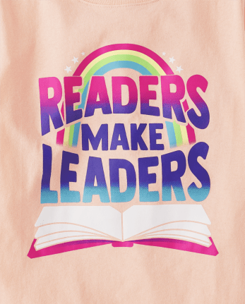 Camiseta con estampado de lector para niñas