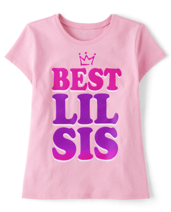 Camiseta con estampado de Lil Sis para niñas